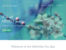 Tablet Screenshot of definitelyyouspa.com